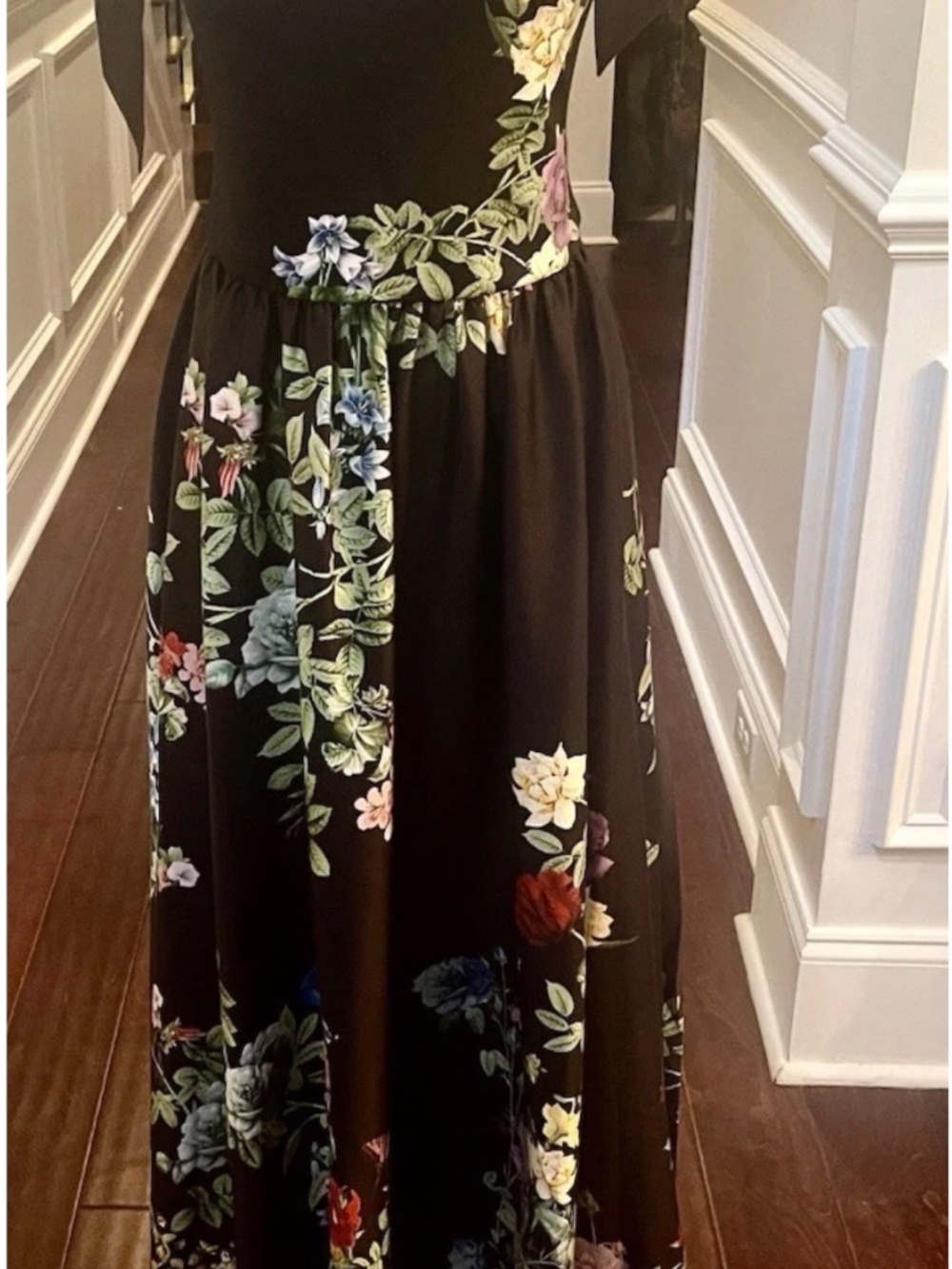 Alice + Olivia Oriana Tie Strap Drop Waist Midi Dress In Venus Floral Sz 6 NWT - Picture 11 of 16